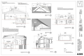 A305: Garage Sections; Entry and Atrium Details