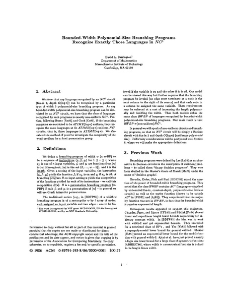 File:Barrington Bounded-Width Polynomial-Size Branching Programs Recognize Exactly Those Languages in NC1.pdf
